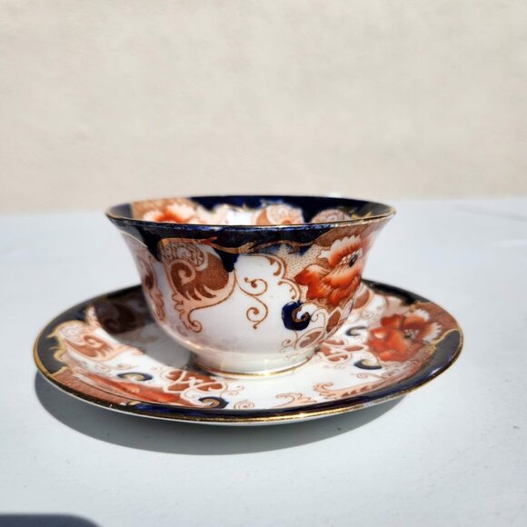 Alfred B Pearce & Co Antique English Bone China Tea Cup Saucer Set Vintage Plate - Picture 4 of 16